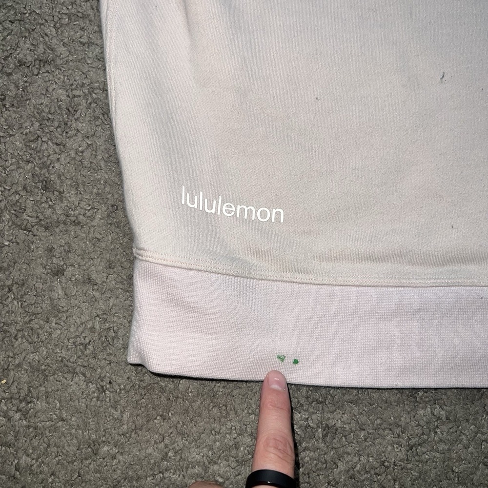 Lululemon Softstream Perfectly Oversized Cropped Crew Women's Size M Peach - Picture 6 of 6